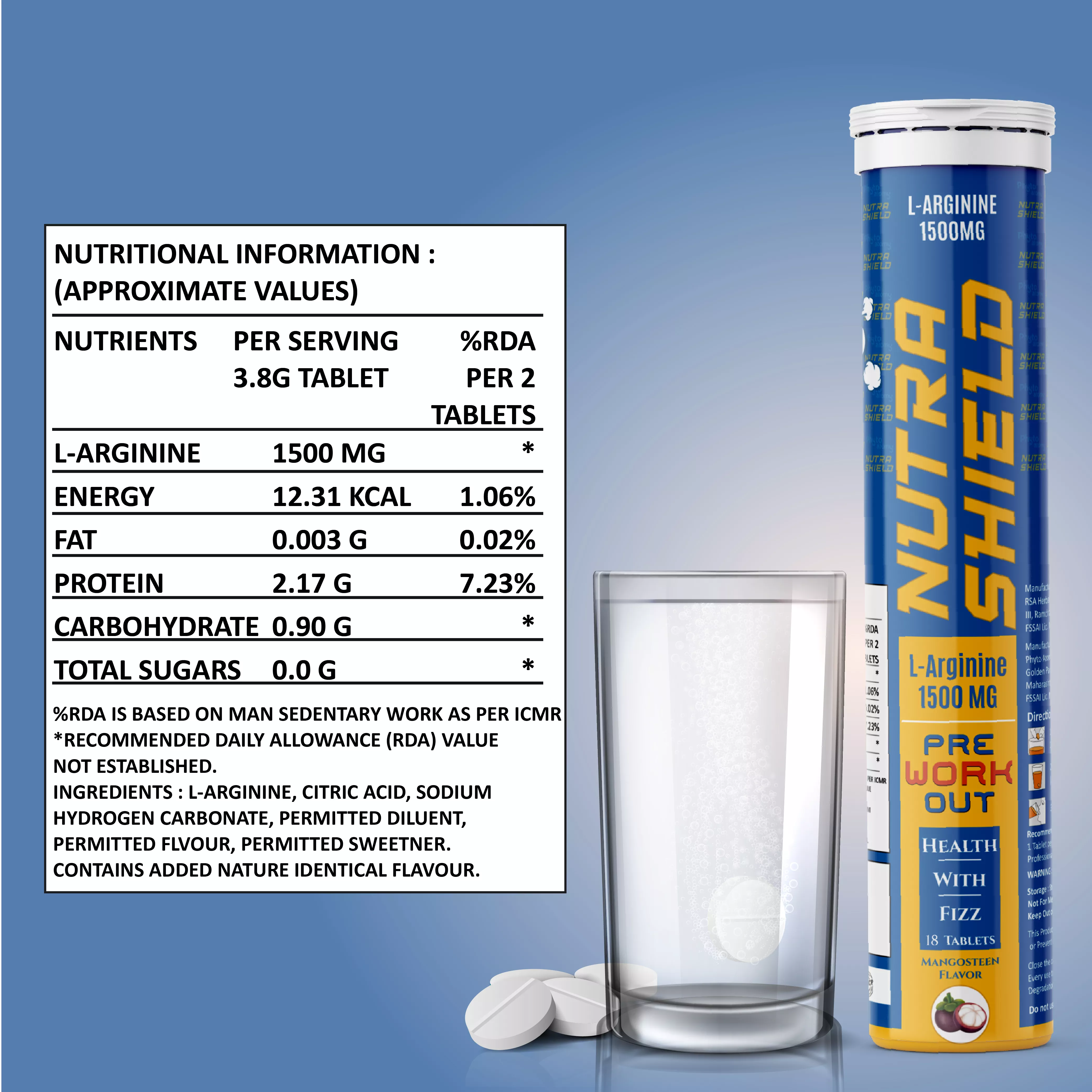 L-Arginine Pre Workout Ef Tablet (18 Tablet)